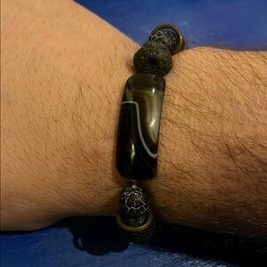 Black and Brown Beaded Bracelet